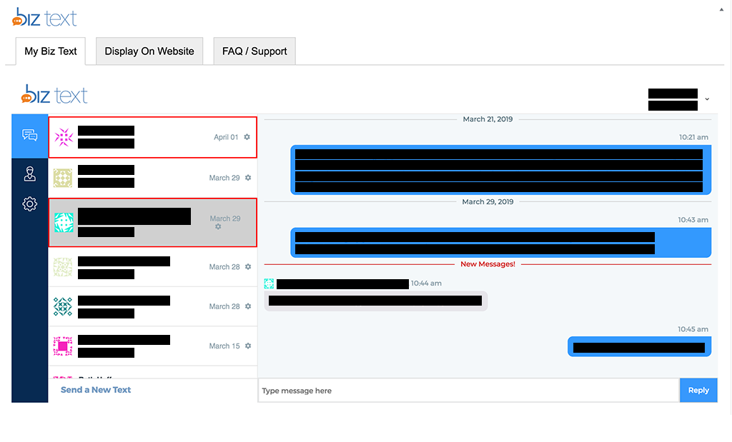 textra not showing all messages