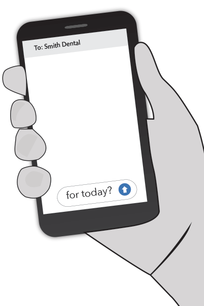 Biz Text Receive and Send Texts Animation of a hand holding a mobile phone sending and receiving text messages for customer service