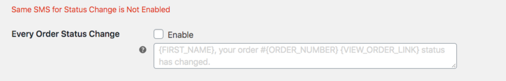 Screenshot for Order Status Notification